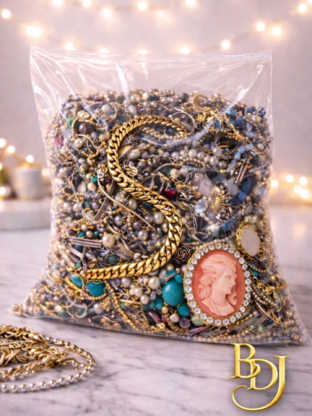 1 LB pound Estate Sale MIXED METALS jewelry lot~ Mostly wearable As Is